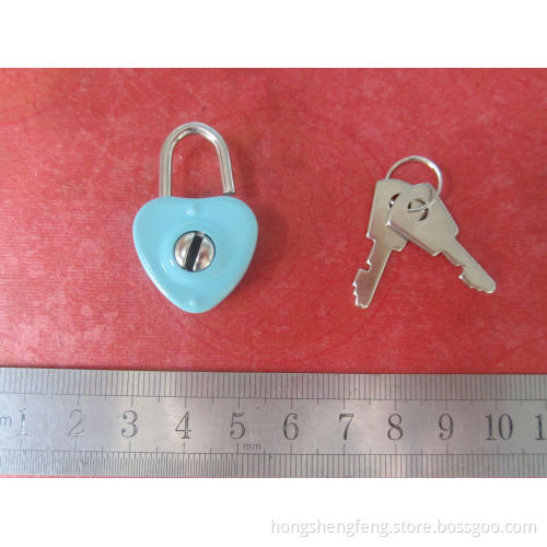 Blue Color Heart Shape Padlock for Diary Book/Notebook